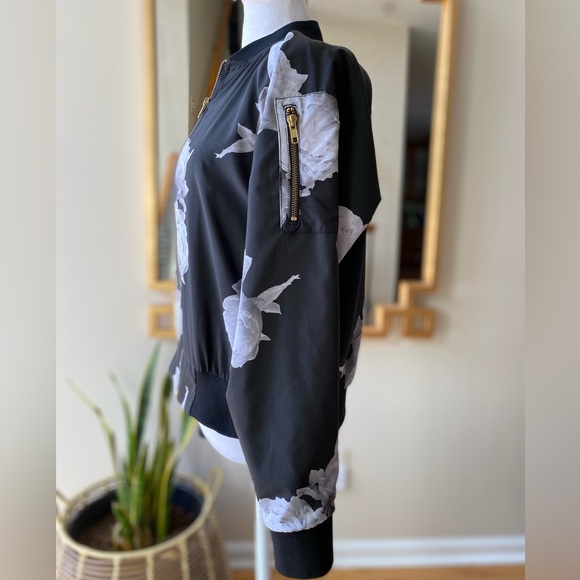 Albion Peony Floral Bomber Jacket medium - Picture 5 of 16